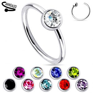 piercing tragus helix 316l septum nasenpiercing nasen ohr kristall neusring freshtrends 20g hoop bcr